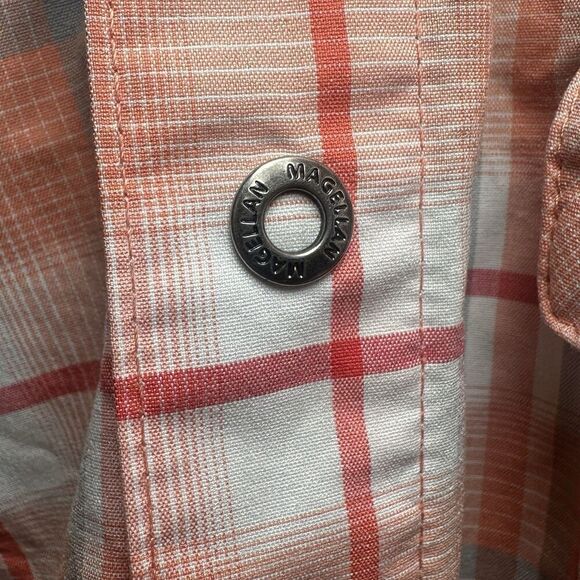 Magellan Outdoor Shirt Men’s 2XL Orange Plaid Classic Fit Vented Fishing - Picture 7 of 8